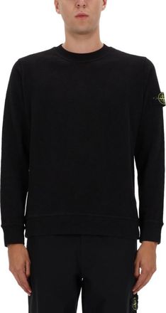 Stone Island Black Crew Neck Sweatshirt