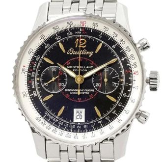 Breitling Pre-owned Stainless Steel watches - Heren - Pre-owned - Zwart - Maat: ONE Size