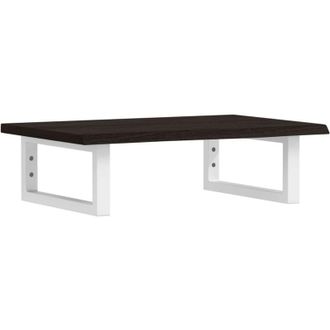 vidaXL Vidaxl - Estante De Lavabo De Pared De Acero Y Madera Maciza De Roble