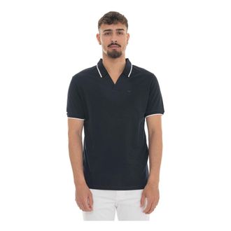 Emporio Armani Poloshirt met korte mouwen - Heren - Polos - Blauw - L - Katoen - Tops