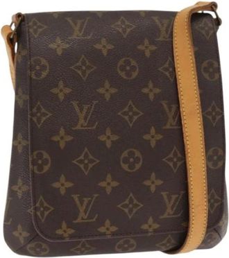 Louis Vuitton Pre-owned Cross Body Bags, female, Brown, Size: ONE SIZE Pre-owned Vintage Canvas Cross Body Bag