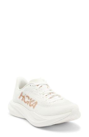 Hoka One One Mach 7 Running Shoe in Frost /Rose Gold at Nordstrom, Size 10.5