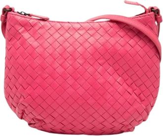 Bottega Veneta Pre-owned Cross Body Bags, female, Pink, Size: ONE SIZE Pre-owned Leather Crossbody Bag