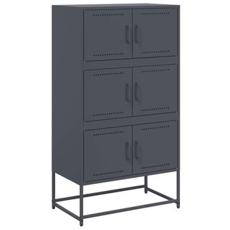 Berkfield Home Sideboard Anthracite 68.5x38.5x123.5 cm Steel in Charcoal