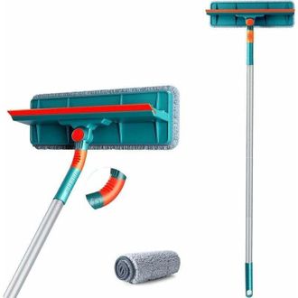OEM Kit Profesional 2 En 1 De Limpiacristales Con Mango Telesc&oacute;pico (1,35 M De Longitud), Limpiacristales Para Ventanas Interiores - Crezuo
