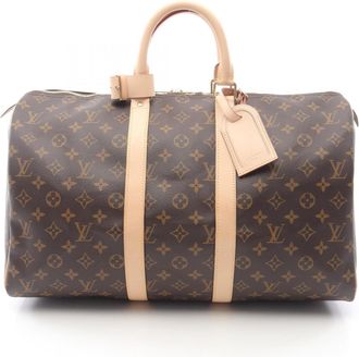 Louis Vuitton Brown Monogram Coated Canvas Boston Bag (Pre-Owned)