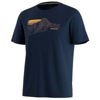 Smartwool Alpine Trace Active Short Sleeve Graphic Tee Merinoshirt f&uuml;r Herren | blau