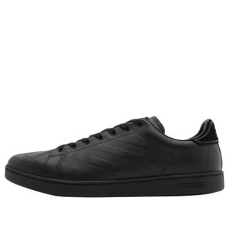 Burberry 26 Embossed Check Leather Set Sneakers Black 81193121