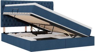 vidaXL Storage Bed with Mattress Blue 180 x 200 cm Polyester vidaXL