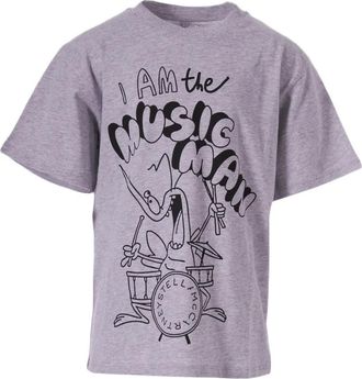 Stella McCartney graphic-print T-shirt - kids - Fabric - 12 - Grey