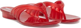 Diesel x Melissa geplooide sandalen - Rood