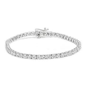 House of Brilliance 14K White Gold 7.0 cttw 4-Prong Set Lab Grown Diamond 7 Tennis Bracelet at Nordstrom