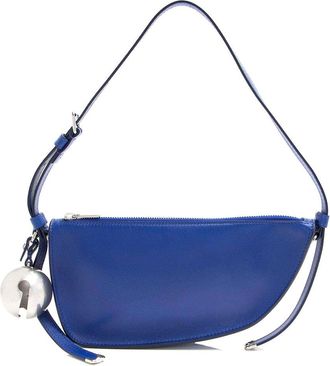Burberry Blue Leather Shield Mini Shoulder Bag (Authentic Pre-Loved)