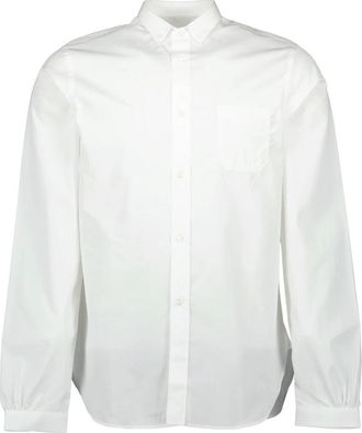 Prada Witte Katoenen Overhemd- Klassieke Stijl - Heren - Casual Overhemden - Wit - S - Katoen - Overhemden