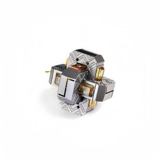 Generic 1PCS Genshin impact keychain Zhongli Elemental Explosion I will have the order Metal model Pendant (Black)