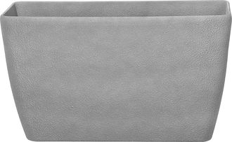 Beliani Maceta De Piedra Gris Para Plantas 74 X 32 X 45 Cm Moderna Minimalista Para Interior Y Exterior Bari