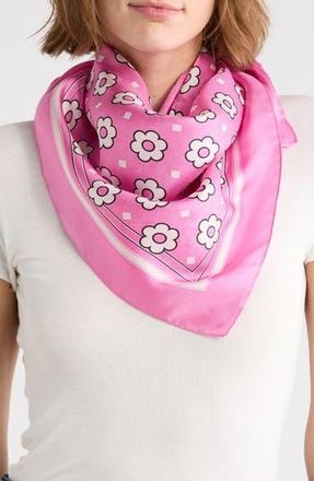 Kate Spade New York Daisy Dot Silk Square Scarf in 669 Carousel Pink at Nordstrom Rack