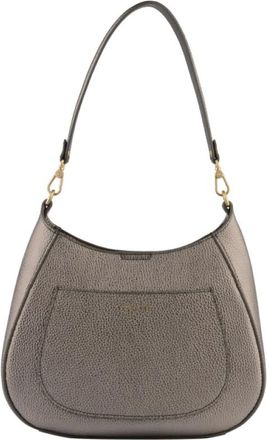 Pourchet Tassen, Dames, Grijs, ONE Size, Leer, Ob&eacute;lisque - GM Schoudertas