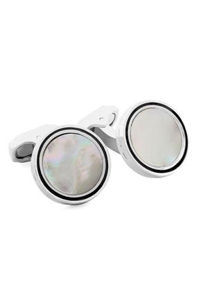 Thompson Thompson Tambor Mother-of-Pearl Cuff Link & Stud Set in Mop at Nordstrom