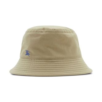 Burberry Hats, female, Beige, Size: M Cotton Bucket Hat