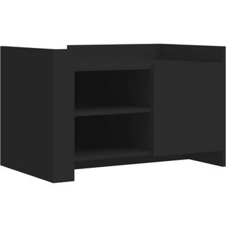 vidaXL Mesa De Centro Madera De Ingenier&iacute;a Negra 80x50x50 Cm Vidaxl