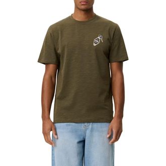 Les Deux Ben Troy Organic Cotton Graphic T-Shirt in Olive Night at Nordstrom, Size Xx-Large