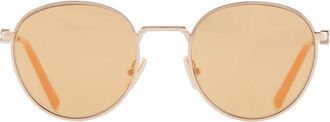 Miu Miu Orange Mirror Silver Round Ladies Sunglasses MU 55ZS 5AK40D 50