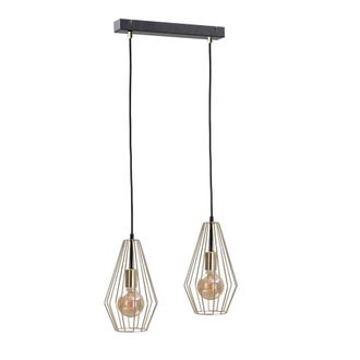 Netlighting Geo Bar Pendant Ceiling Light Gold 50cm 2x E27