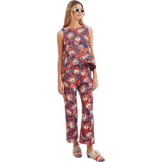 La DoubleJ Hendrix Pants in Moonflower Navy at Nordstrom, Size X-Small