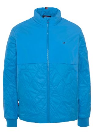 Tommy Hilfiger Steppjacke TOMMY HILFIGER CL MIX STAND COLLAR JACKET, Herren, Gr. M, blau (mittelblau), Web, Obermaterial: 100% Nylon, Jacken Steppjacke