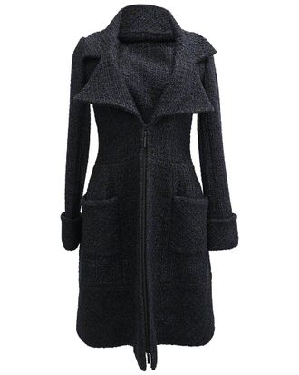 Chanel Zip-Up Tweed Coat, Size Fr 34 (Authentic Pre-Loved)