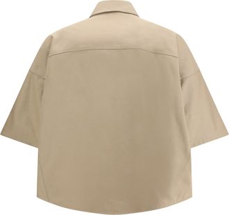 Brunello Cucinelli Womens Short-Sleeve Shirt Trench Cotton; Linen