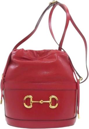 Gucci Pre-owned Vintage Schoudertas - Dames - Vintage Tas - Rood - ONE Size - Leer - Vintage