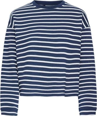 Ichi Ichi - IHdasila SS Knit - Dames - Truien - Blauw - Maat: S Wol