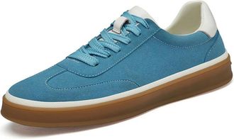 Generic NYSBH Mens Tenis Masculino Shoes Leather Skate Shoes Men Fashion Casual Walking Shoes Classic Flats Lace-Up Sneakers Sky Blue