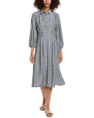Max Studio Collared 3/4-Sleeve Shirtdress