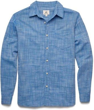 Surfside Supply Co. Brian Slub Shirt in Strong Blue at Nordstrom, Size Xx-Large