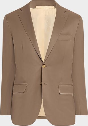 Kiton Men & apos;s Solid Wool Single-Breasted Sport Coat