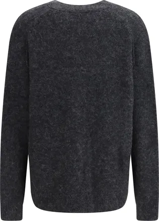 Isabel Marant Womens Eborah Cardigan Alpaca Blend Medium Grey Sweater