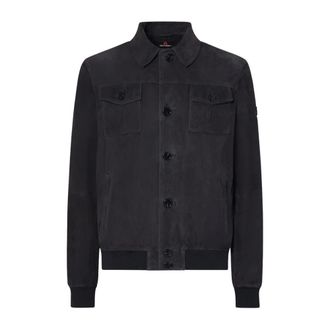 Peuterey Jassen, Heren, Blauw, M, Su&egrave;de, Giacca in suede
