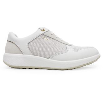 Joya Britt Leather Womens Comfort Trainers - White - Size:UK 7.5