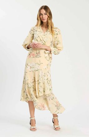 Tyler B&ouml;e Jules Silk Starling Floral Dress In Cream Multi