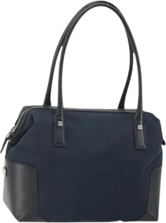 Ferragamo Pre-owned Handbags, female, Black, Size: ONE SIZE Pre-owned Nylon Handbag