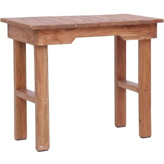 vidaXL Mesa Auxiliar Madera Maciza De Caoba 70x35x60 Cm Vidaxl