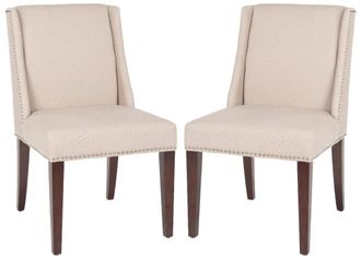 Safavieh Set de 2 sillas de comedor en madera de abedul beige