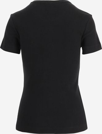 Pinko Womens T-Shirt Love Birds Embroidery Black Cotton T-Shirts & Jerseys