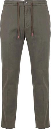 Kiton Pantalones con cord&oacute;n - Trousers - Hombre - Verde - W33