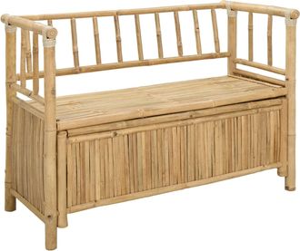 vidaXL Banco De Almacenamiento De Jard&iacute;n 110 X 47 X 80 Cm Bamb&uacute; Vidaxl