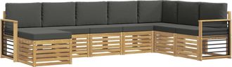 vidaXL Conjunto De Sof&aacute;s De Exterior 8 Uds. Blanco Y Antracita Vidaxl