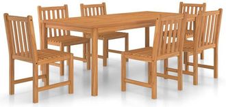 vidaXL Conjunto De Comedor De Jard&iacute;n De 7 Piezas, 200 X 100 Cm, Madera Maciza De Teca Vidaxl